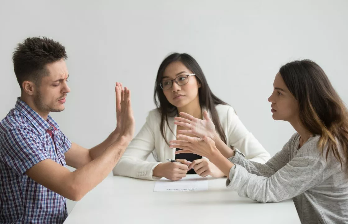 Image of couple arguing in family mediation Havering
