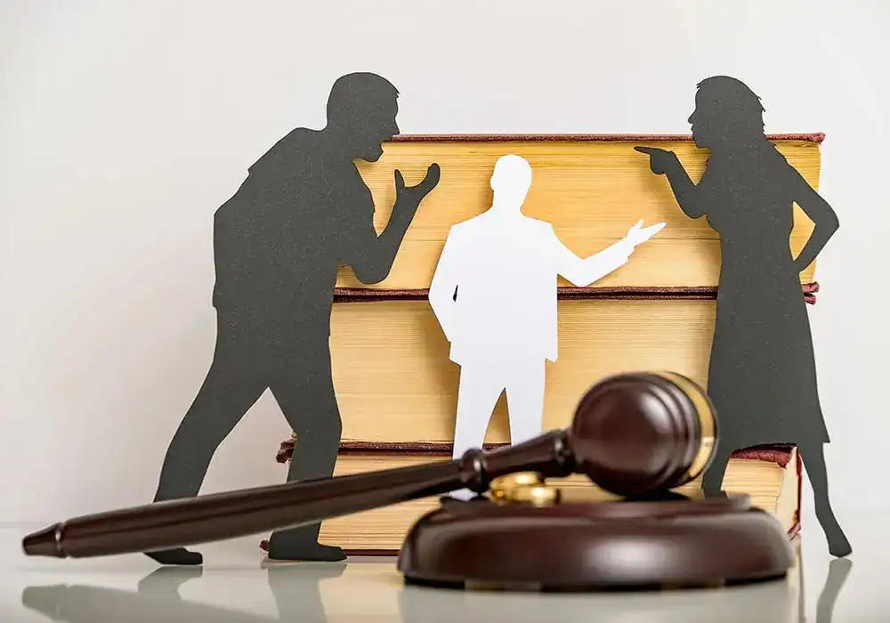 image of couple arguing through divorce Havering